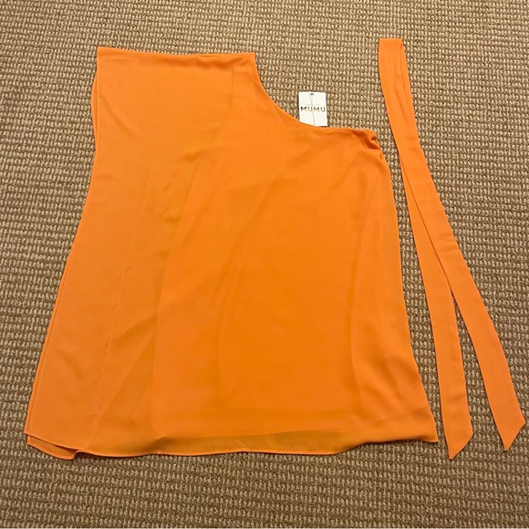 Show Me Your MuMu Trish Dress Orange Sunrise XS NWT - Picture 6 of 9